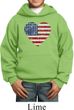Distressed USA Heart Kids Hoodie