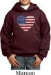 Distressed USA Heart Kids Hoodie