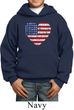 Distressed USA Heart Kids Hoodie