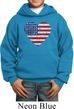 Distressed USA Heart Kids Hoodie