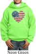 Distressed USA Heart Kids Hoodie
