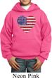 Distressed USA Heart Kids Hoodie