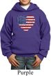Distressed USA Heart Kids Hoodie