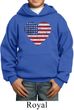 Distressed USA Heart Kids Hoodie