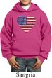 Distressed USA Heart Kids Hoodie