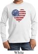 Distressed USA Heart Kids Long Sleeve Shirt