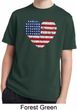 Distressed USA Heart Kids Moisture Wicking Shirt