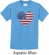 Distressed USA Heart Kids Shirt