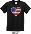 Distressed USA Heart Kids Shirt
