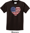 Distressed USA Heart Kids Shirt