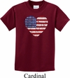 Distressed USA Heart Kids Shirt