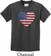 Distressed USA Heart Kids Shirt
