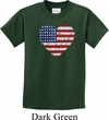 Distressed USA Heart Kids Shirt