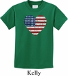 Distressed USA Heart Kids Shirt