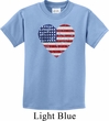 Distressed USA Heart Kids Shirt
