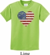 Distressed USA Heart Kids Shirt
