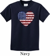 Distressed USA Heart Kids Shirt