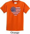 Distressed USA Heart Kids Shirt