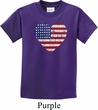 Distressed USA Heart Kids Shirt