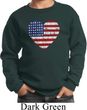 Distressed USA Heart Kids Sweatshirt