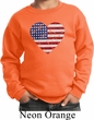 Distressed USA Heart Kids Sweatshirt