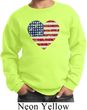 Distressed USA Heart Kids Sweatshirt