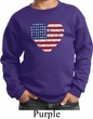 Distressed USA Heart Kids Sweatshirt