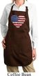Distressed USA Heart Ladies Full Length Apron with Pockets