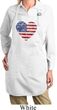 Distressed USA Heart Ladies Full Length Apron with Pockets