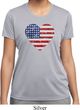 Distressed USA Heart Ladies Moisture Wicking Shirt