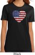 Distressed USA Heart Ladies Organic Shirt