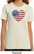 Distressed USA Heart Ladies Organic Shirt