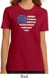 Distressed USA Heart Ladies Organic Shirt