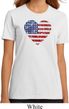 Distressed USA Heart Ladies Organic Shirt