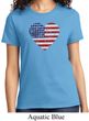 Distressed USA Heart Ladies Shirt