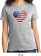 Distressed USA Heart Ladies Shirt