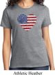 Distressed USA Heart Ladies Shirt