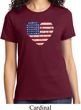 Distressed USA Heart Ladies Shirt