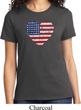 Distressed USA Heart Ladies Shirt