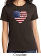 Distressed USA Heart Ladies Shirt
