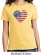 Distressed USA Heart Ladies Shirt
