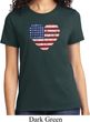 Distressed USA Heart Ladies Shirt