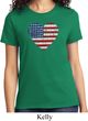 Distressed USA Heart Ladies Shirt