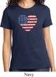 Distressed USA Heart Ladies Shirt