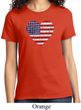Distressed USA Heart Ladies Shirt