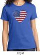 Distressed USA Heart Ladies Shirt
