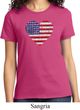 Distressed USA Heart Ladies Shirt
