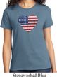 Distressed USA Heart Ladies Shirt