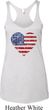 Distressed USA Heart Ladies Tri Blend Racerback Tank Top