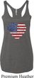 Distressed USA Heart Ladies Tri Blend Racerback Tank Top